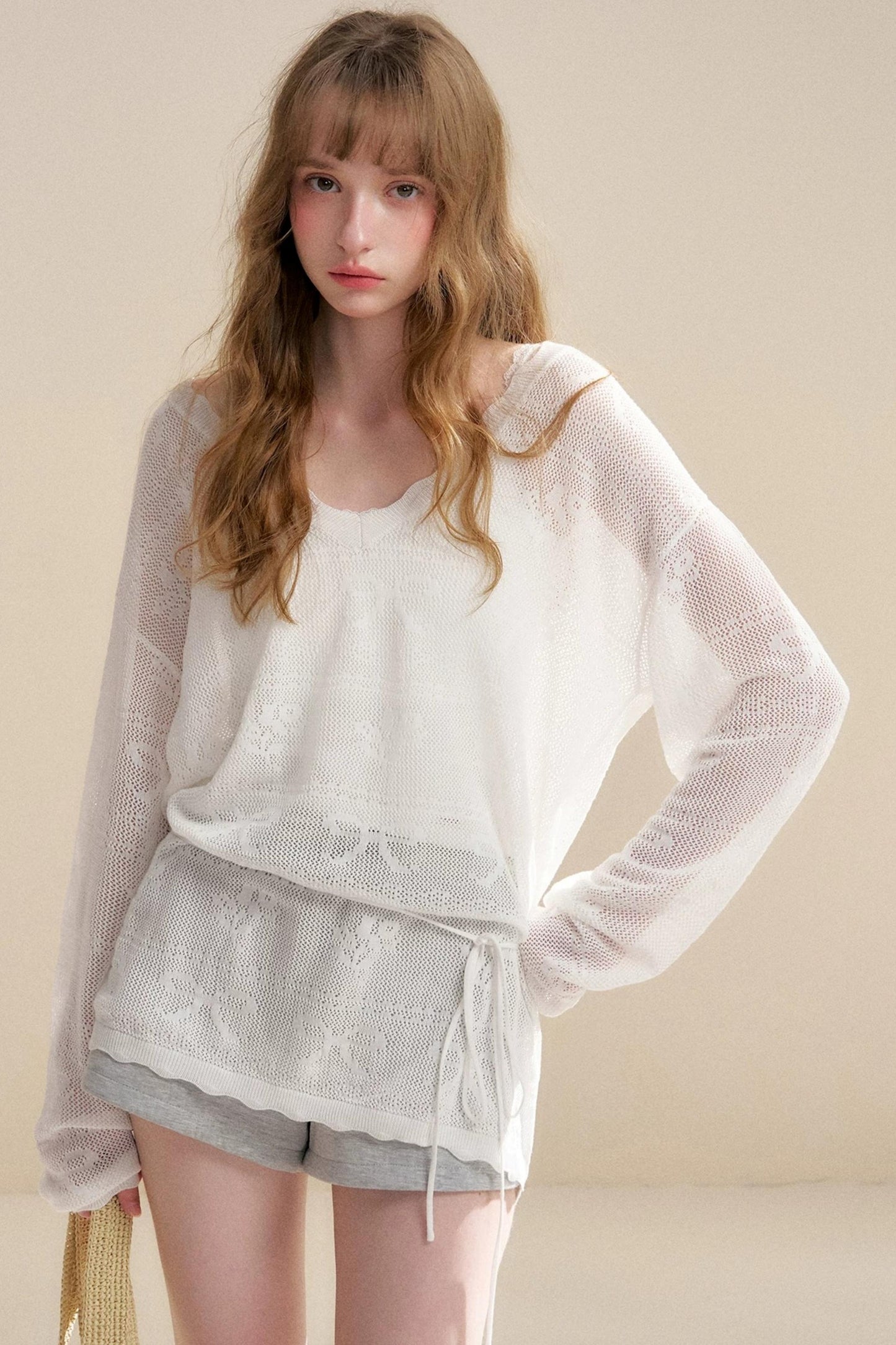 Hand-Painted Rose Jacquard Shirt