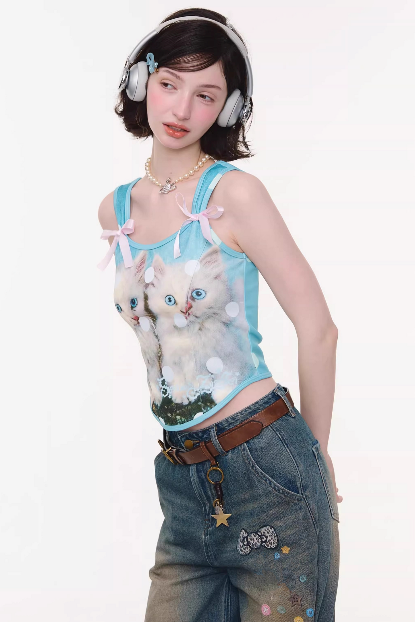 Soft Candy Polka Dot Top