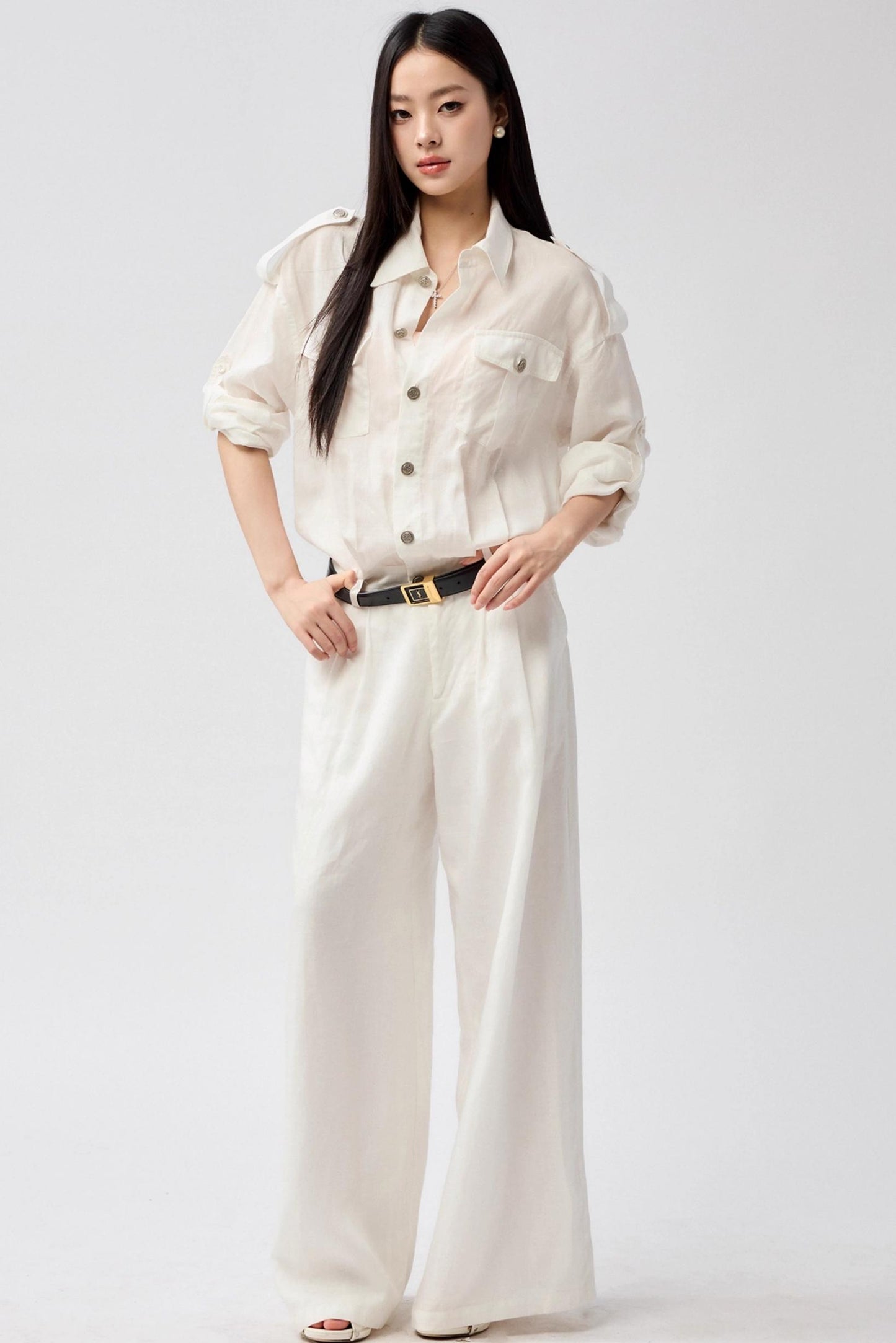 Elegant Line White Shirt