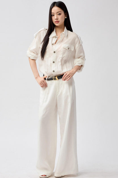 Elegant Line White Shirt