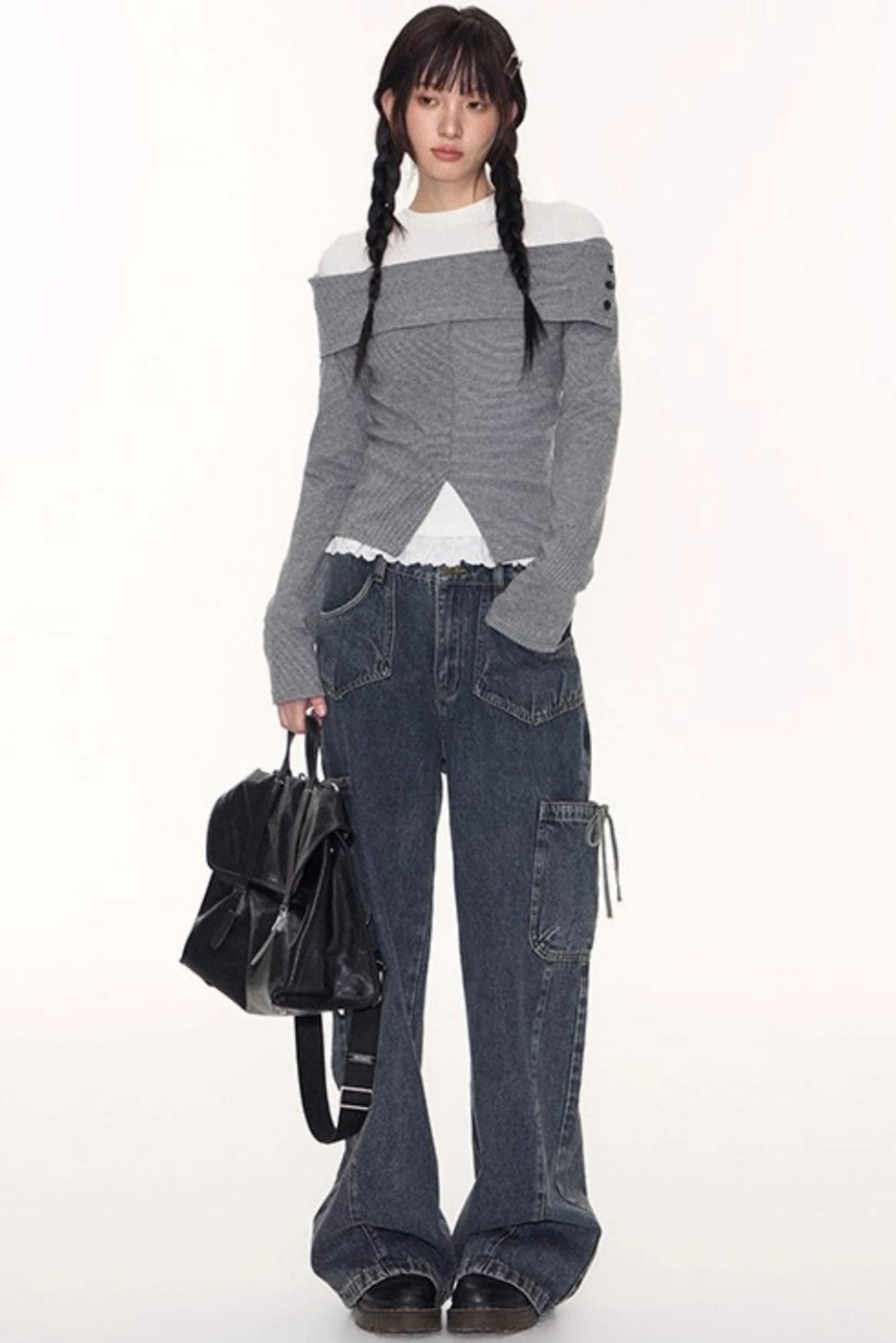 Vintage Cargo Wide-Leg Pants