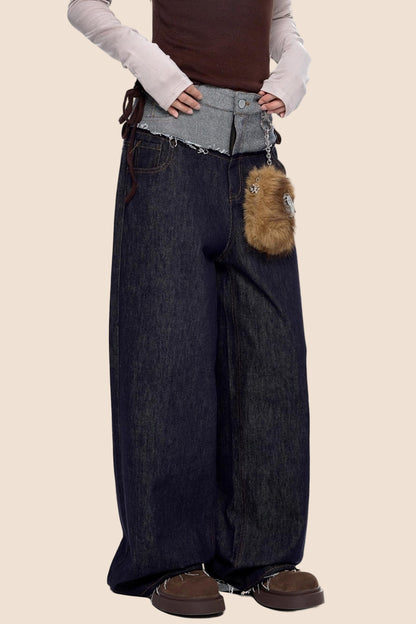 Retro Loose Denim Trousers