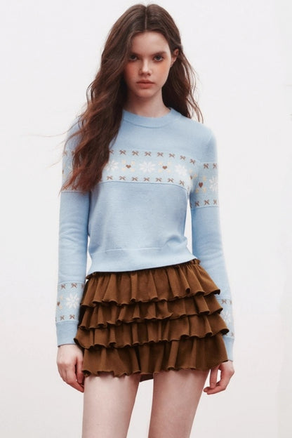 Cashmere Lace Layered Skirt