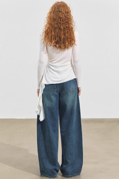 Asymmetrical Crinkled Top