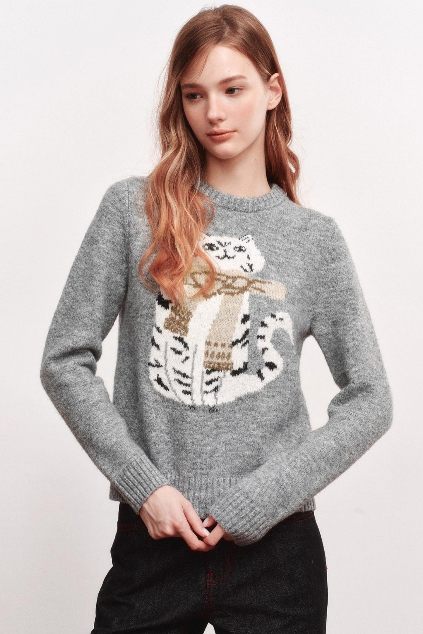 Kitten Crew Neck Sweater