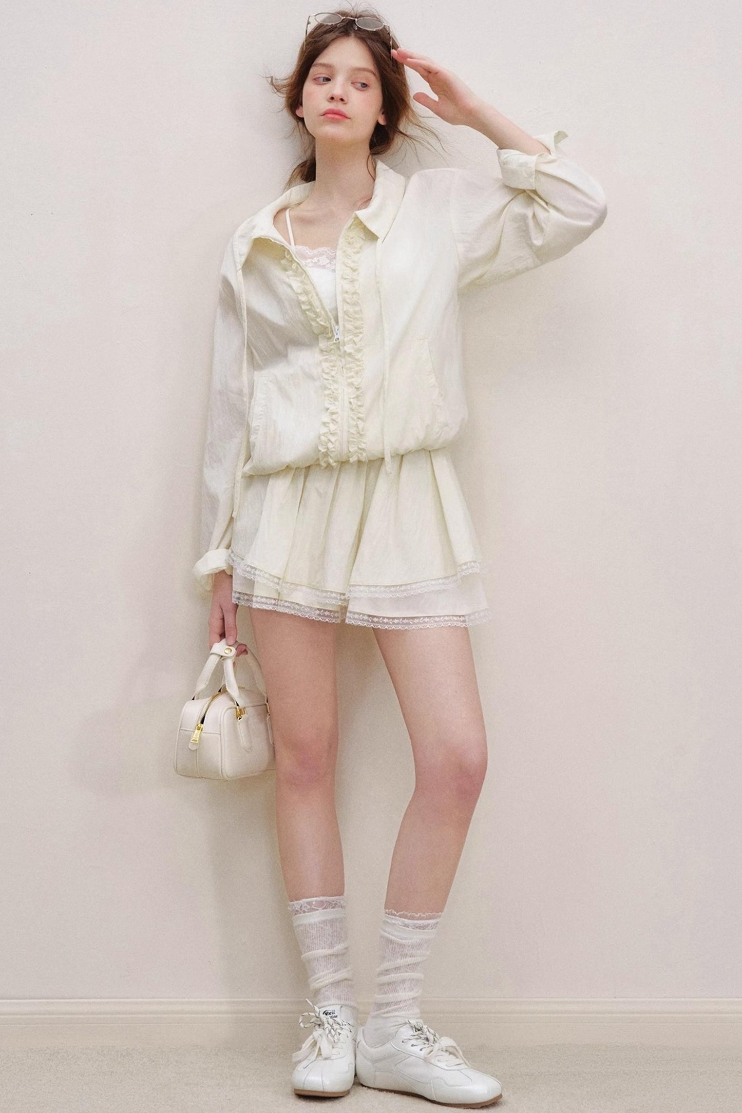 Tencel Drawstring Jacket Skirt Set-Up