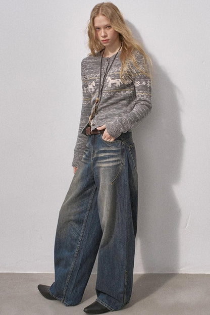 Seamless Whiskered Vintage Jeans