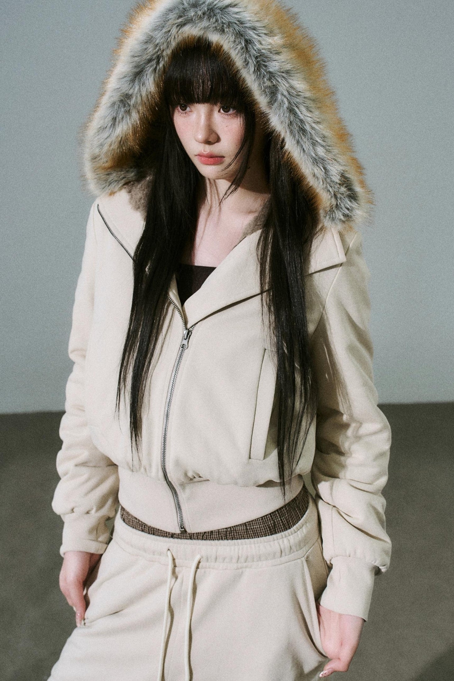 Versatile Fur Collar Jacket