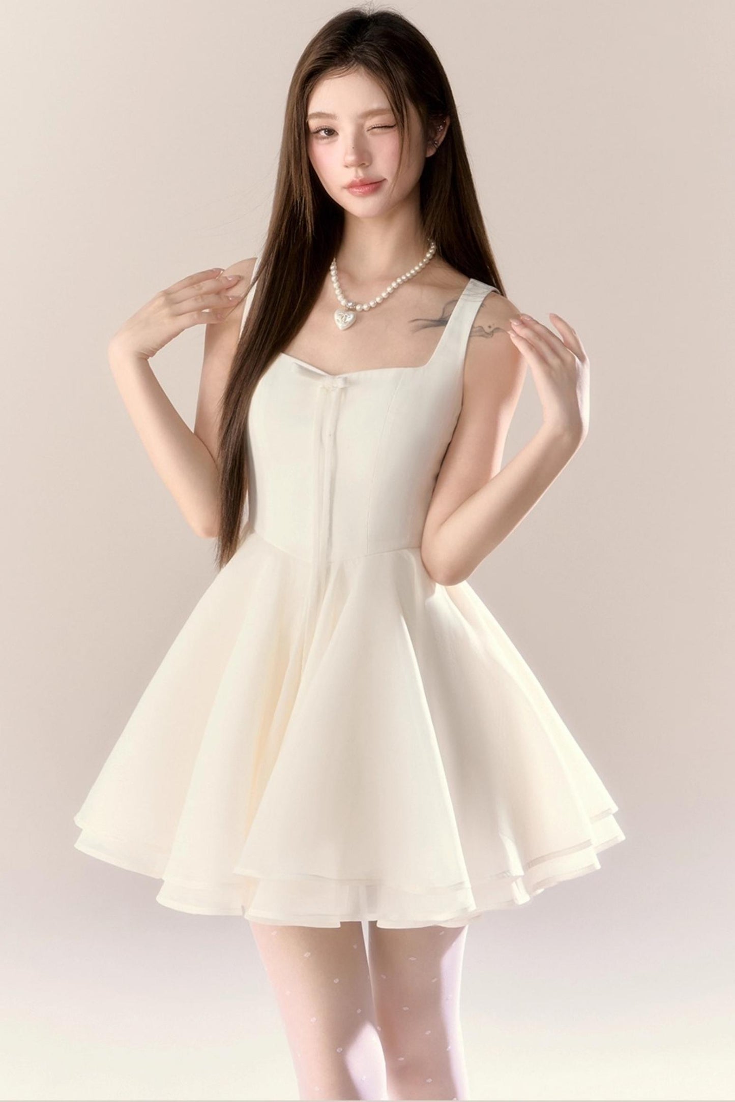 Blue Puff Dress Set-Up