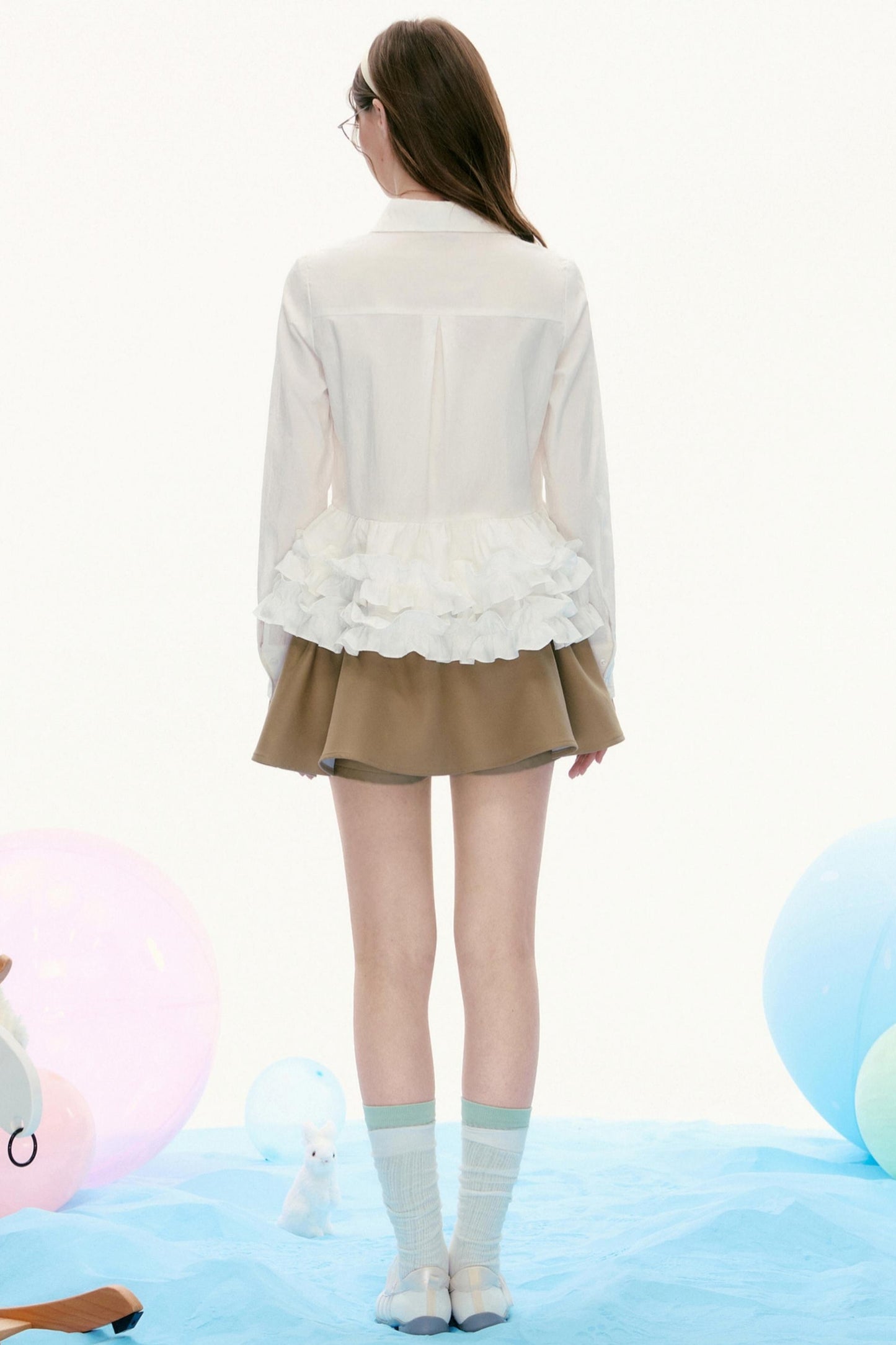 Vintage Embroidered Cropped Skirt