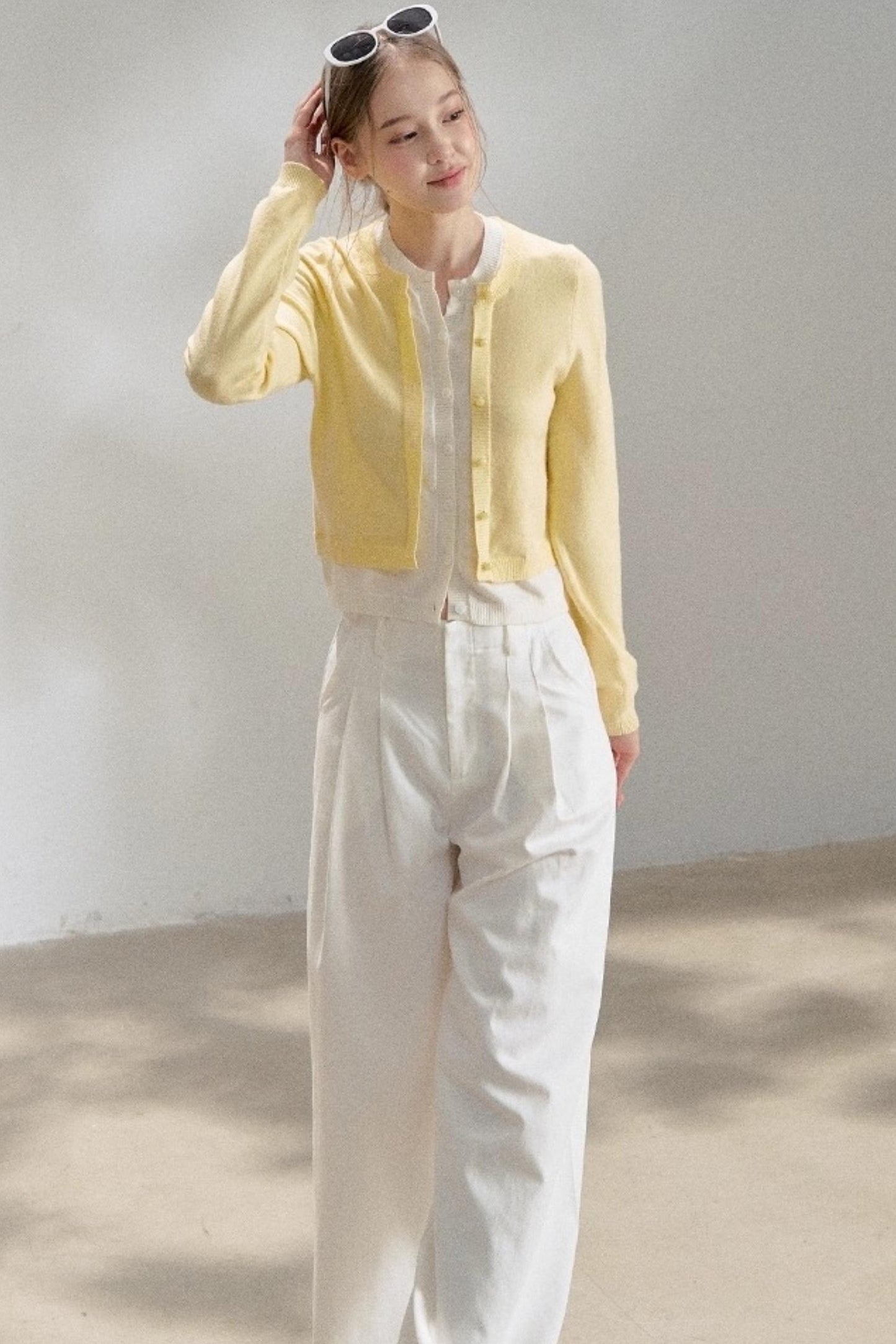 Yellow Knitted Cardigan