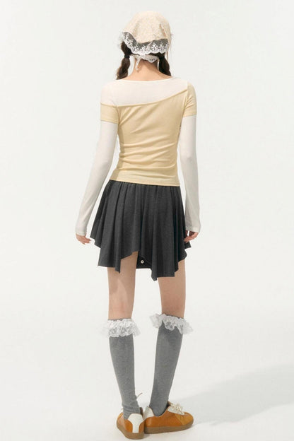 Color-Block Knit Tee