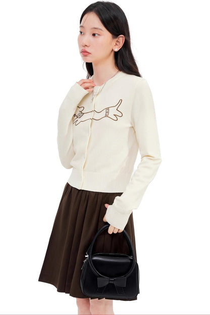 Embroidered Knitted Casual Top