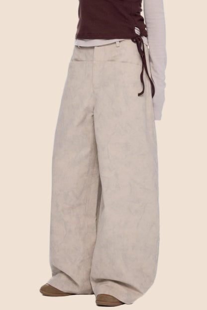 Retro Scimitar Wide-Leg Pants