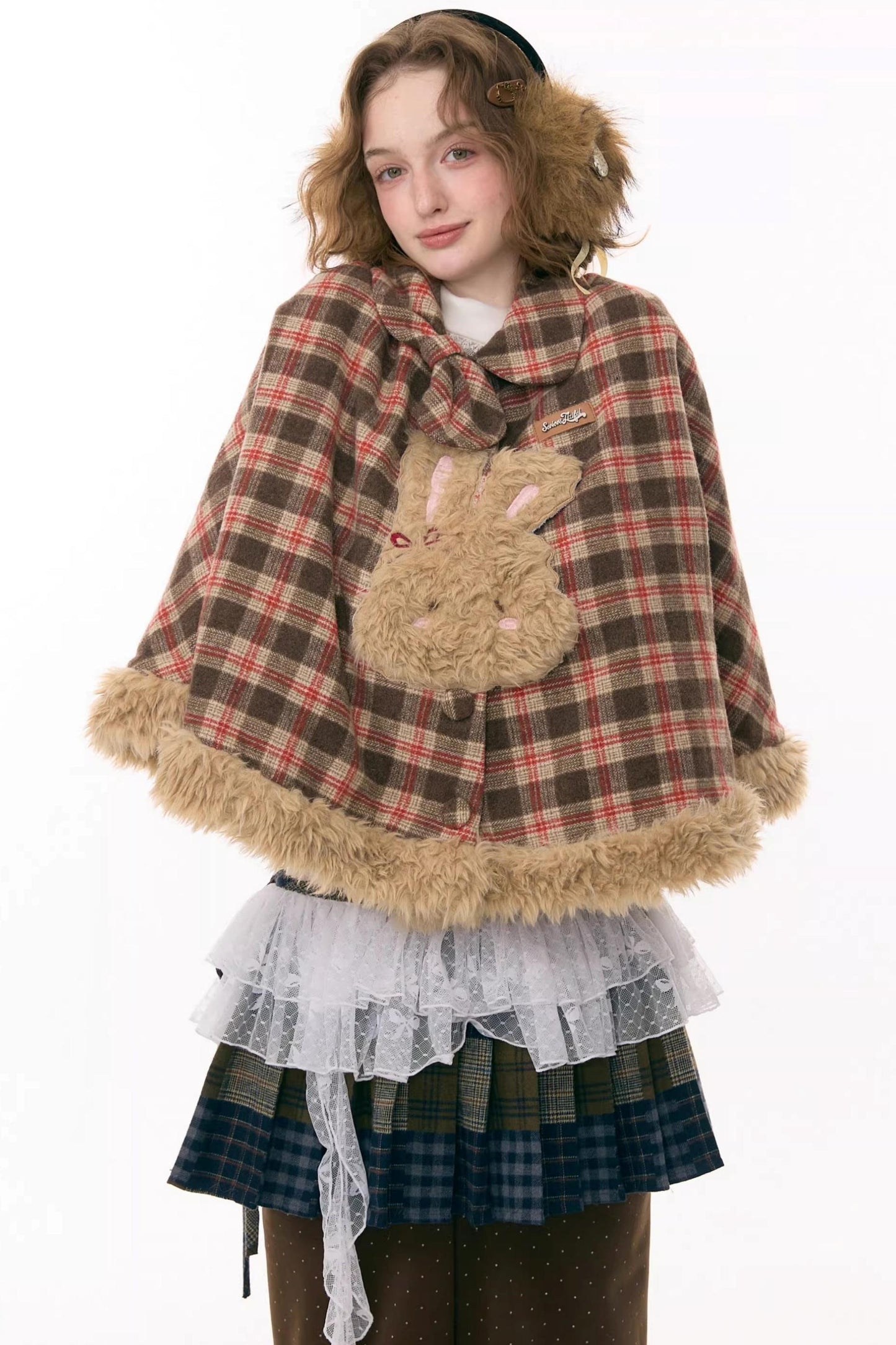 Fairy Tale Plaid Cape Coat