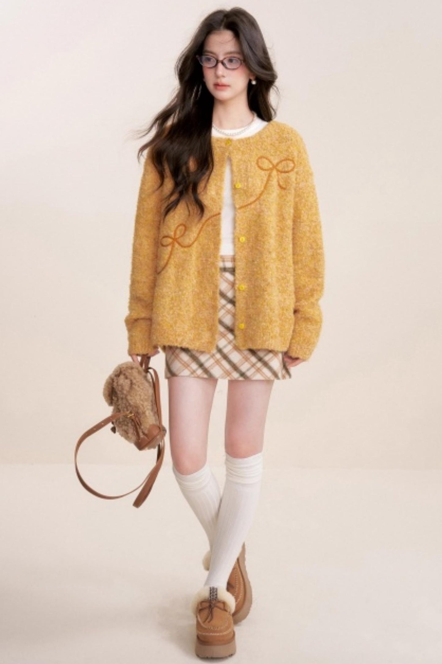 Retro Plaid Woolen Skirt