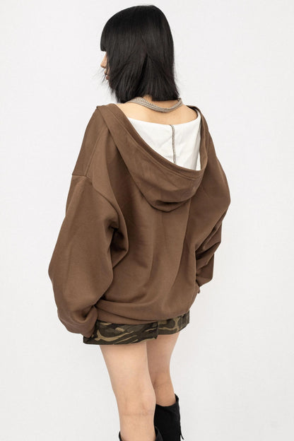 Slanted Shoulder Sweatshirt