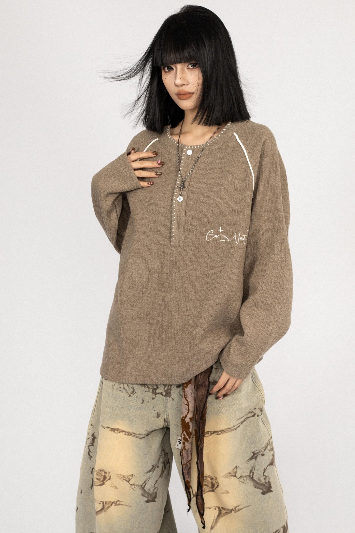 American Vintage Black Long Sleeve Top