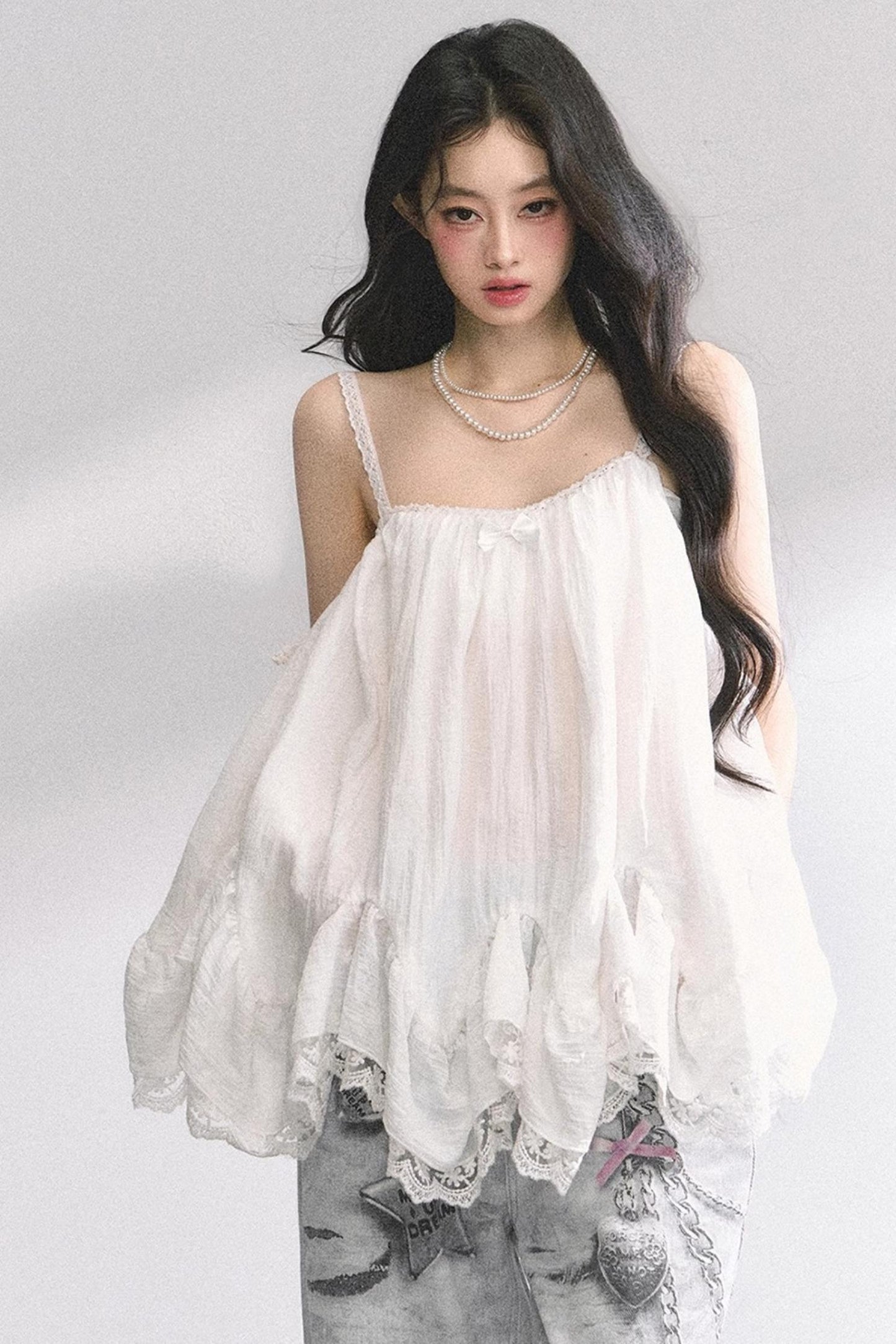 Chiffon Lace Doll Top