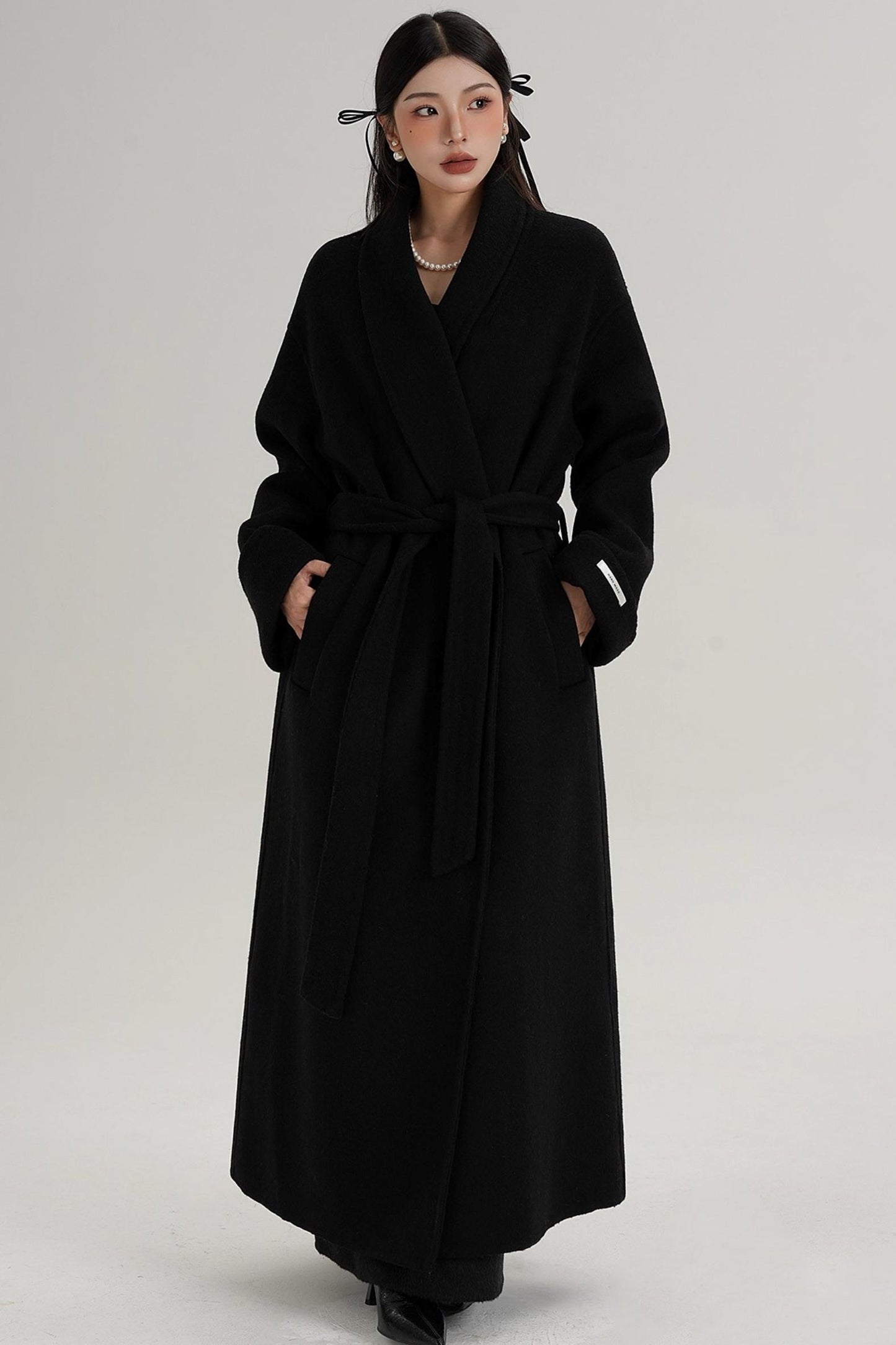 Elegant Wool Lapel Coat
