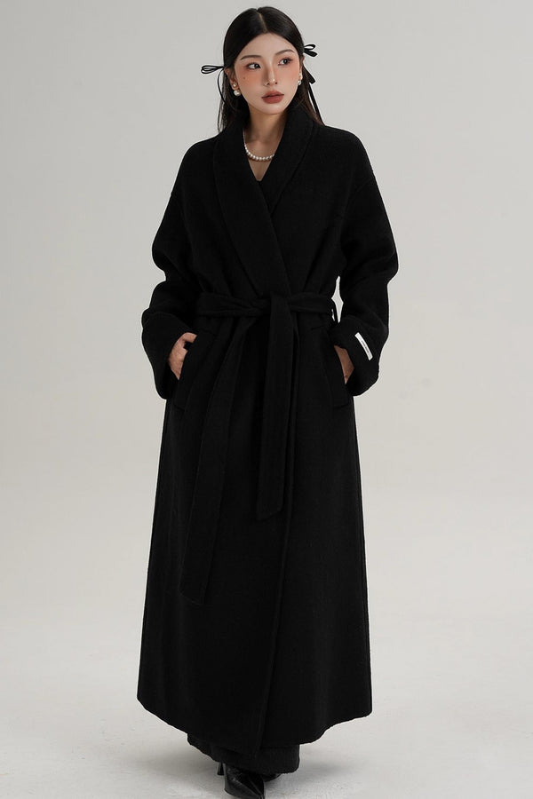 Elegant Wool Lapel Coat