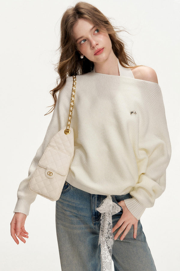 Waffle Texture Halter Top Set