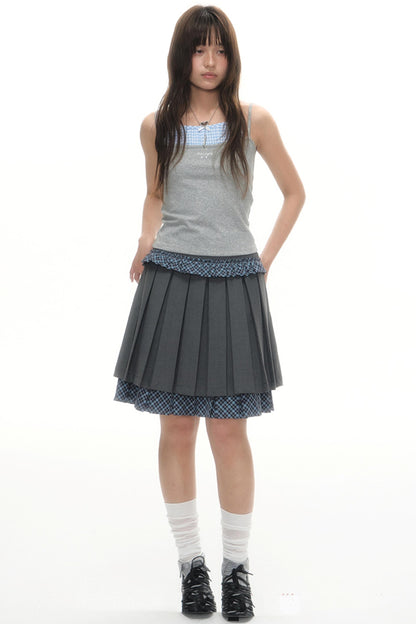 Faux Two-Strap Bow Tie Top