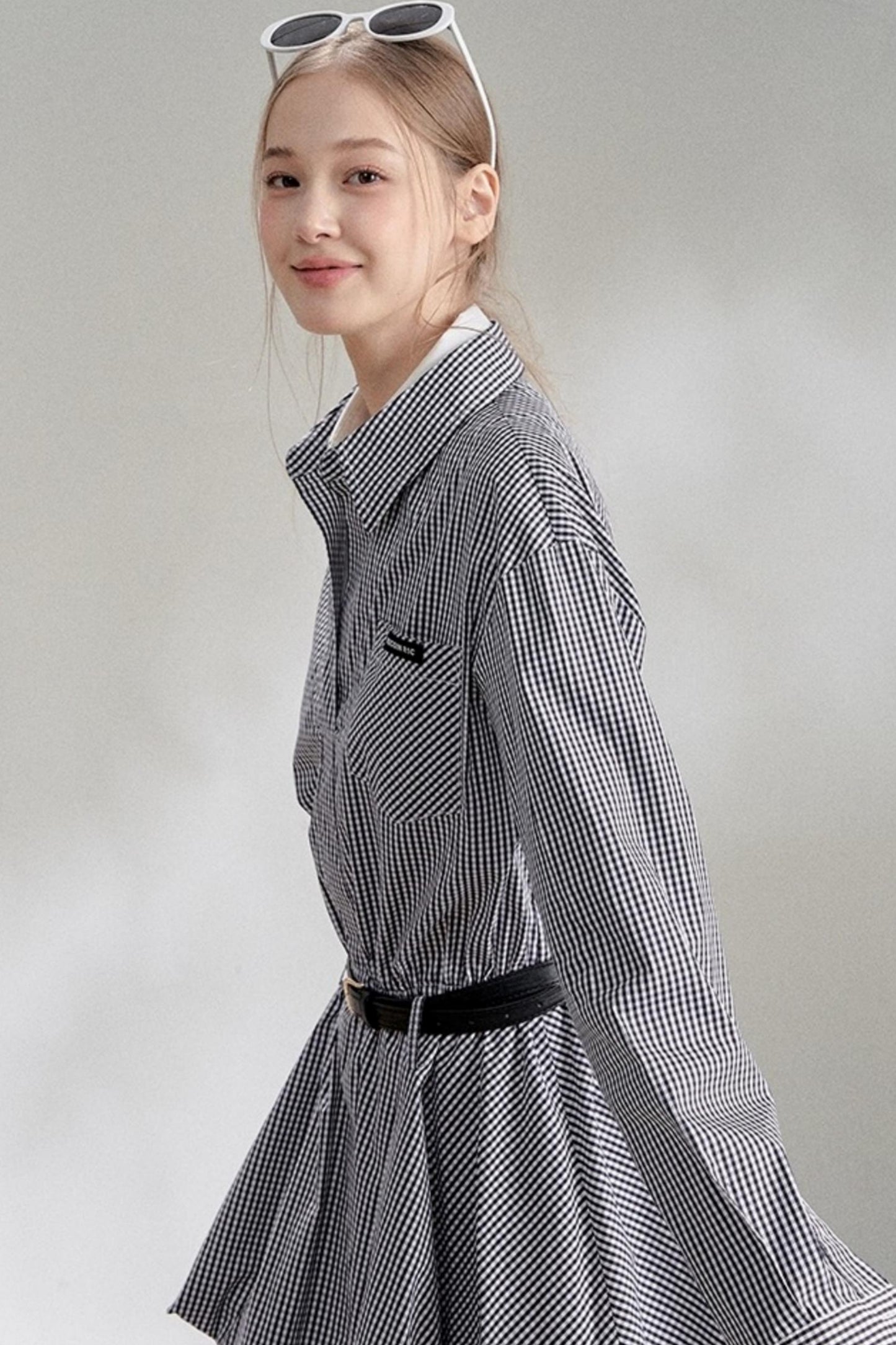 Sweater Shawl Plaid Shirt Dress