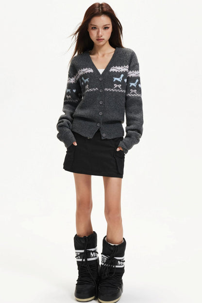 Fair Isle Knitted Cardigan