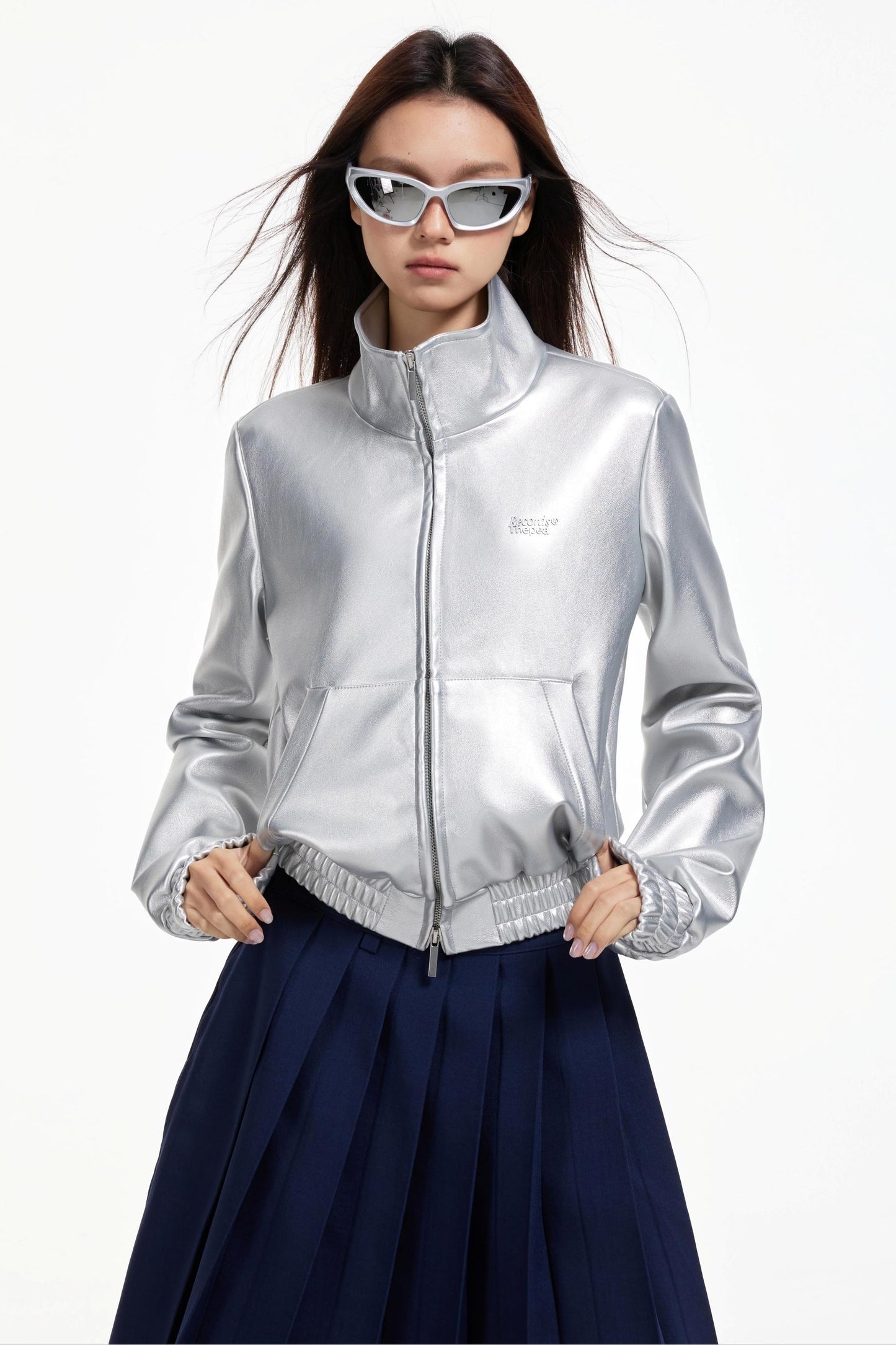 Metallic Leather Jacket