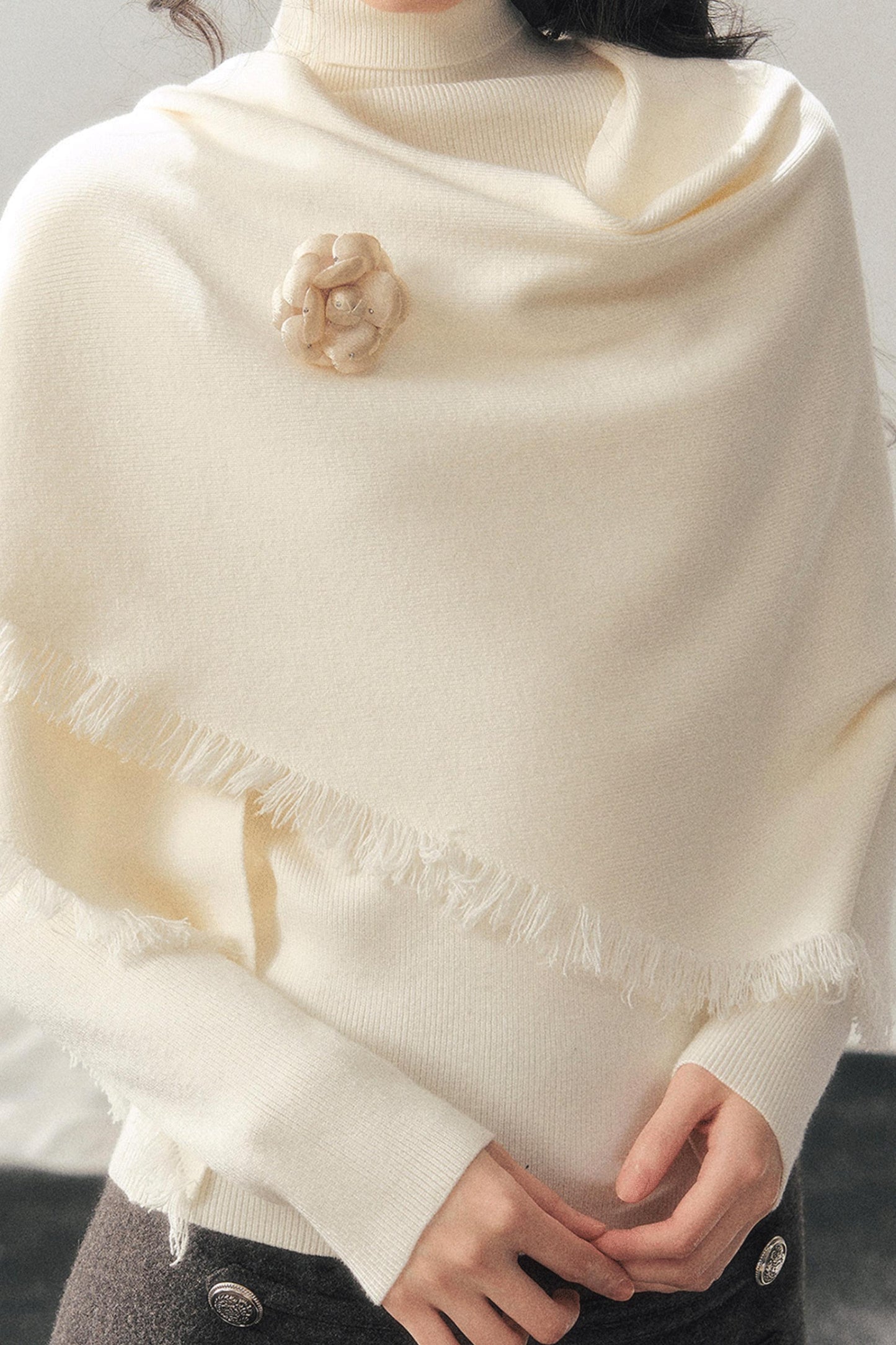 French Winter Turtleneck Sweater Set