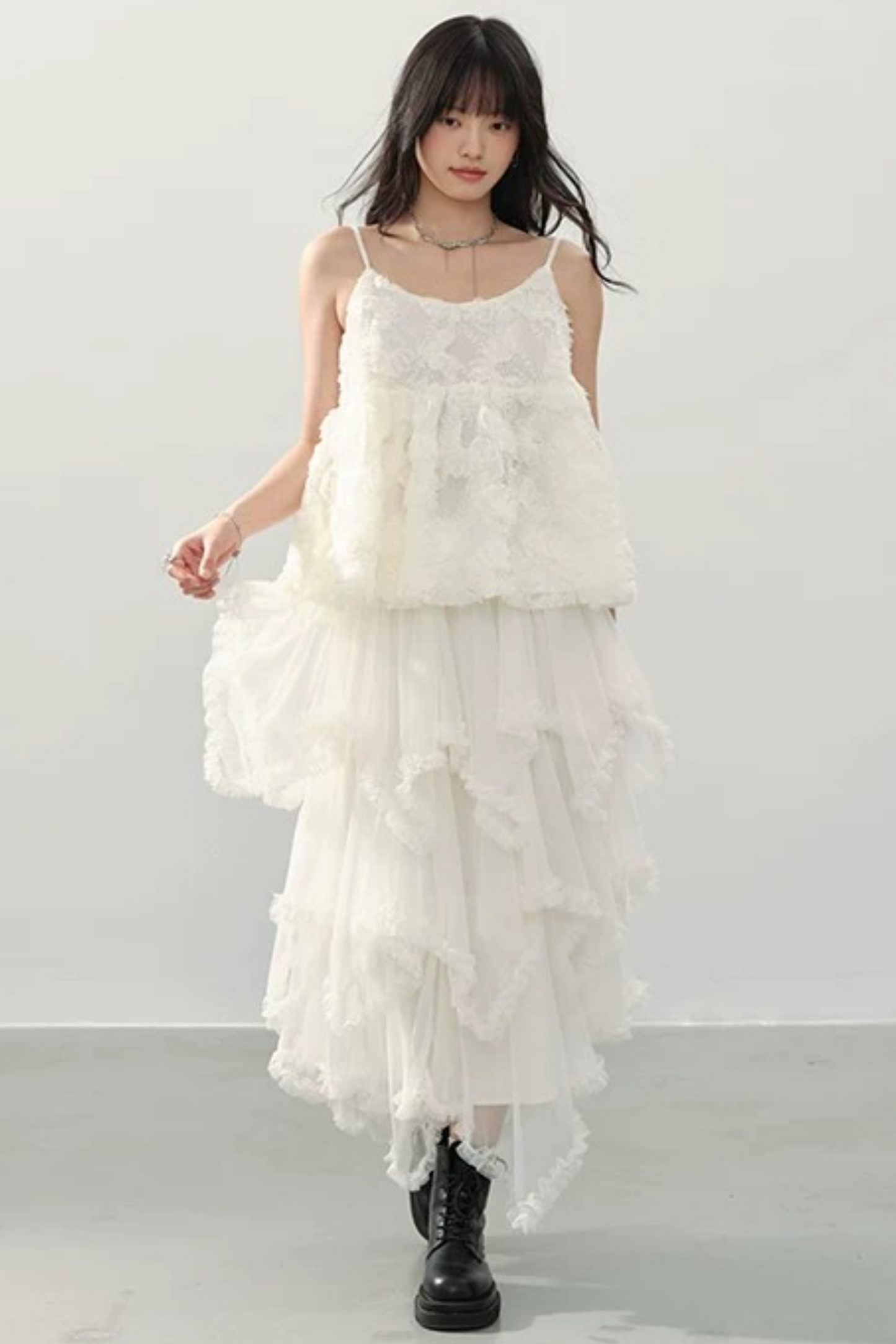 White Flower Lace Top