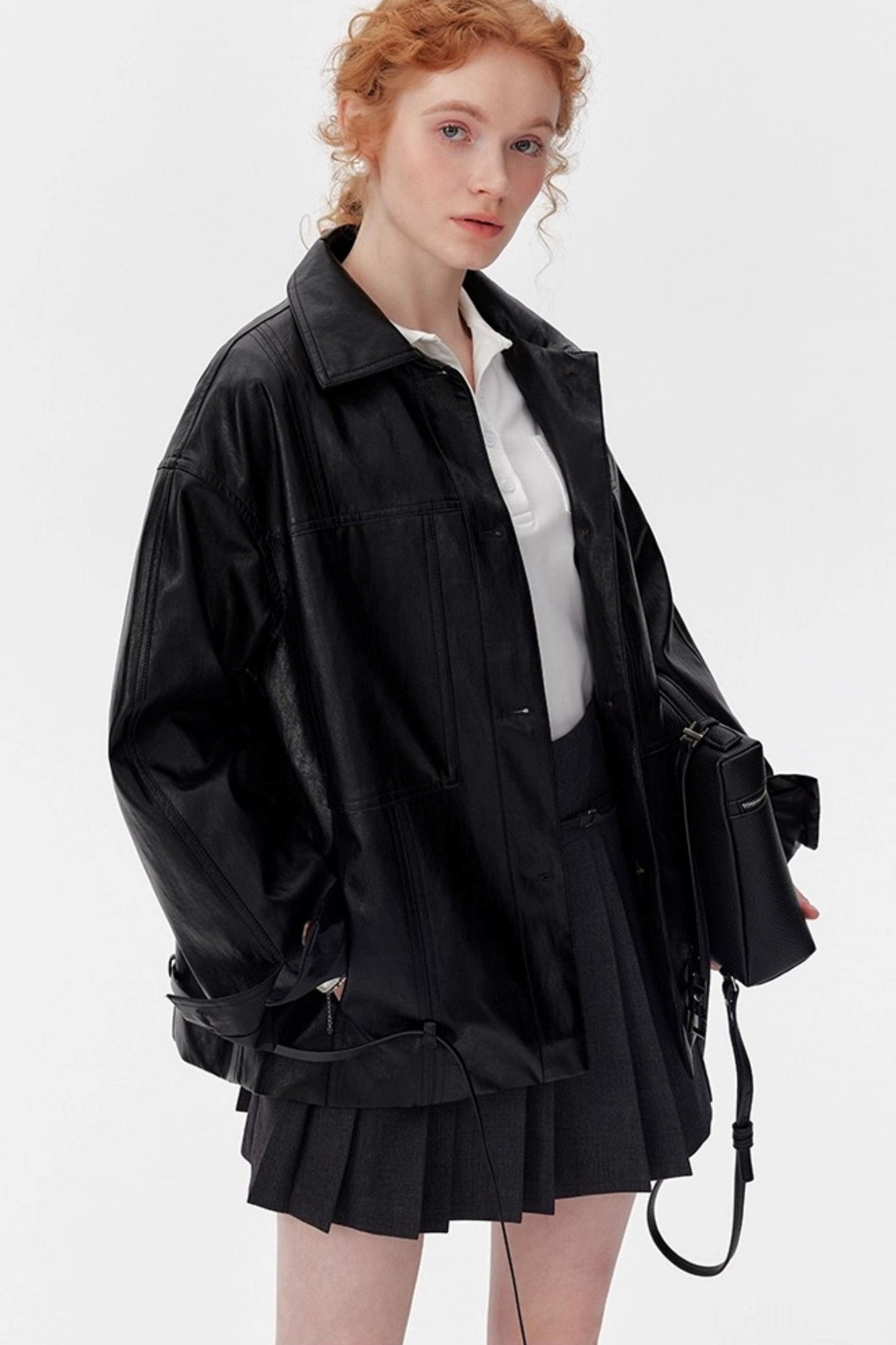 Vintage Black Oil Wax Leather Biker Jacket