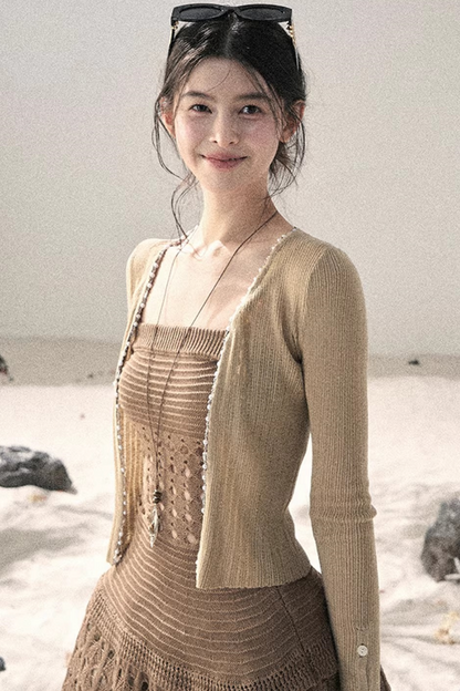 Knitted Hollow-Out Summer Top