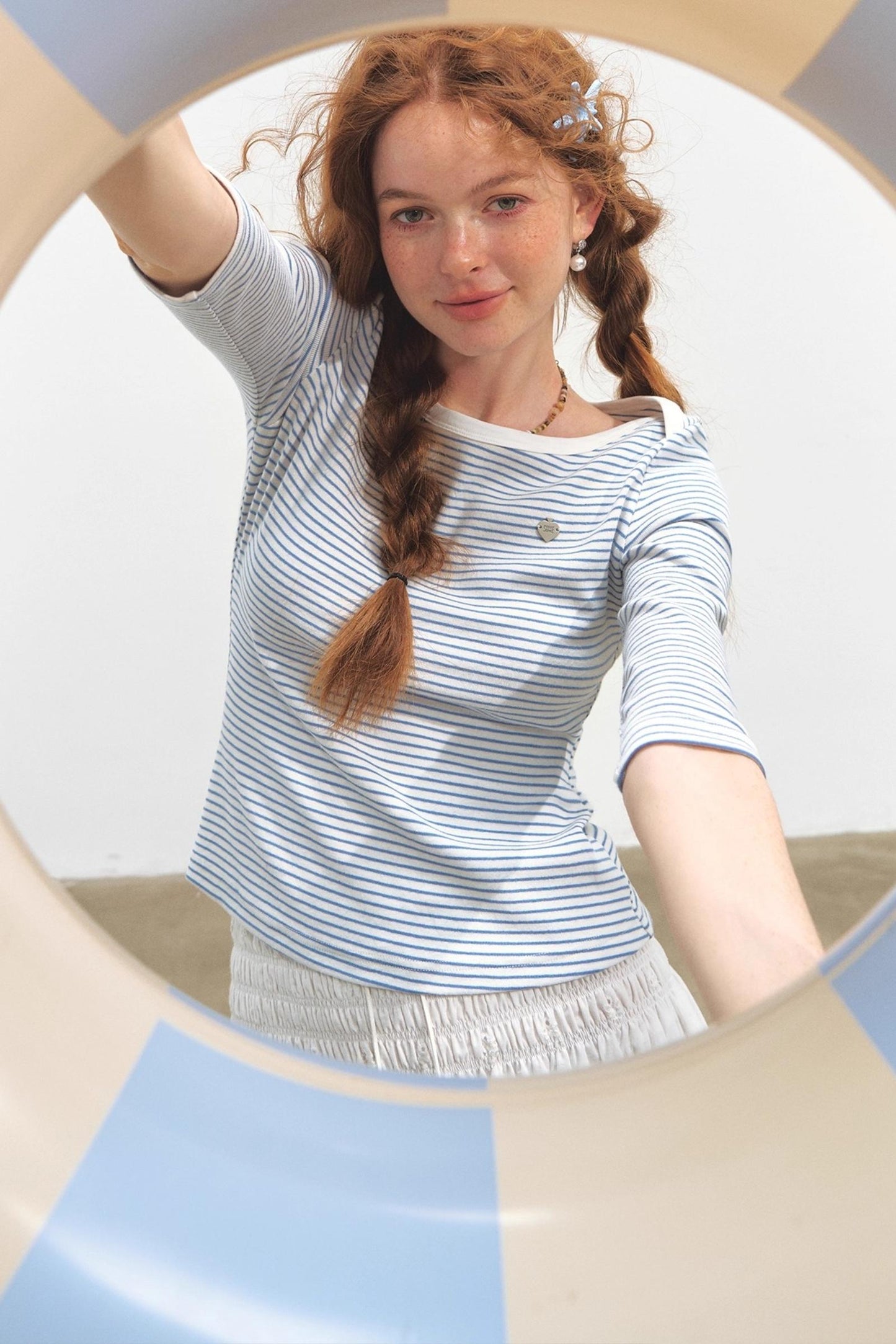 Envelope Striped Slim Top