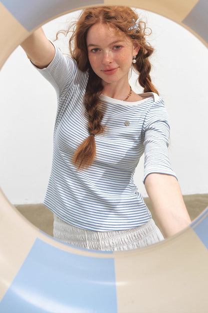 Envelope Striped Slim Top