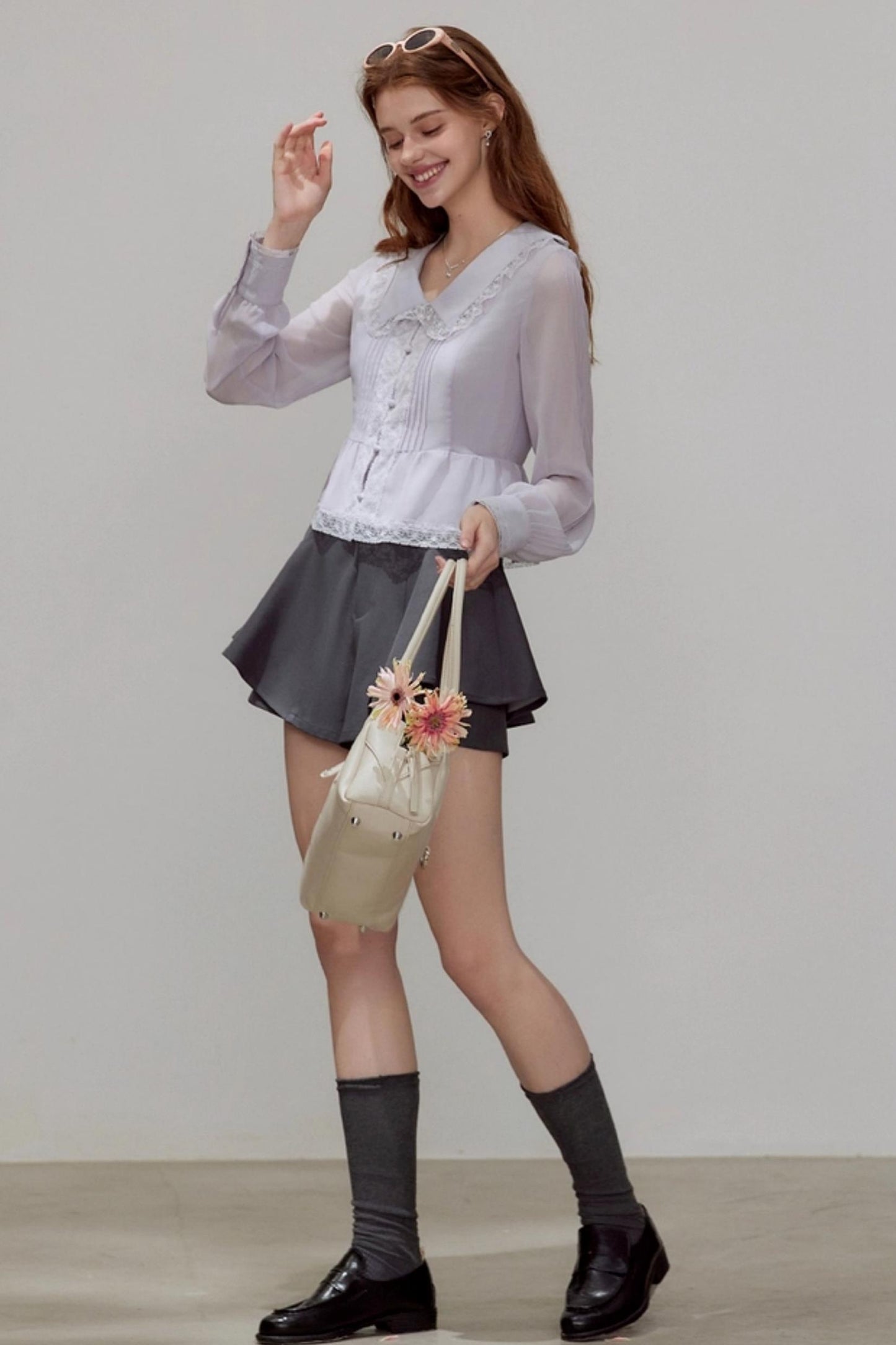 Chiffon Waist Shirt