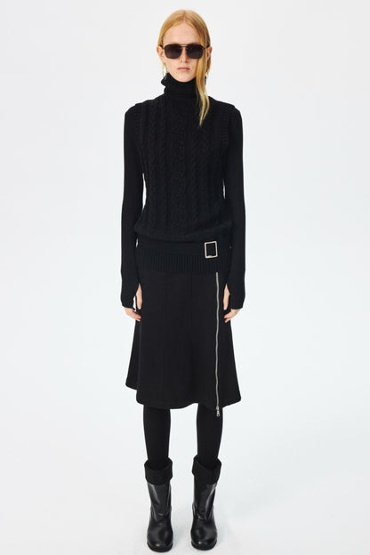 Luxury Merino Wool Turtleneck Top