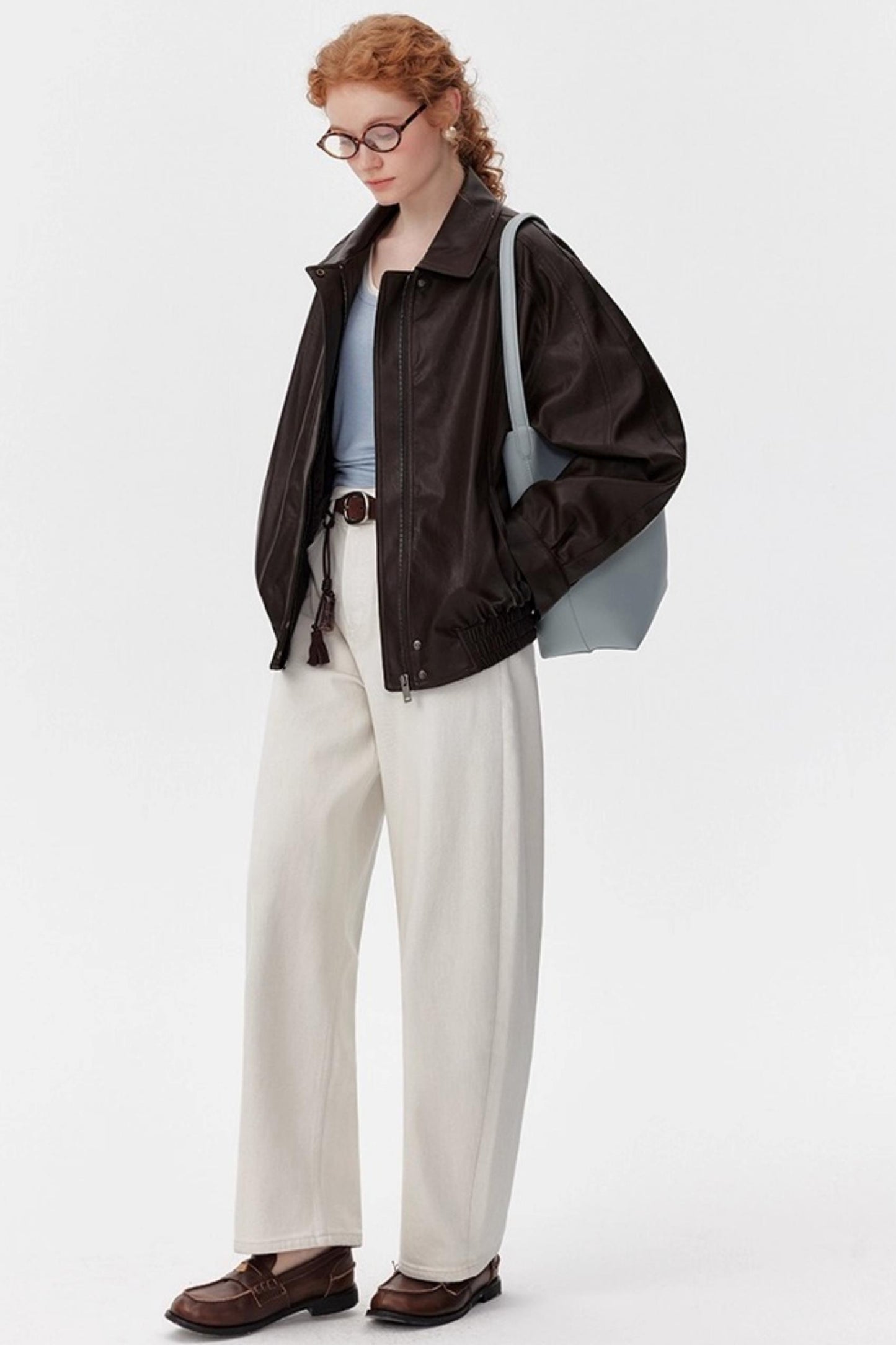 Vintage Leather Cargo Jacket