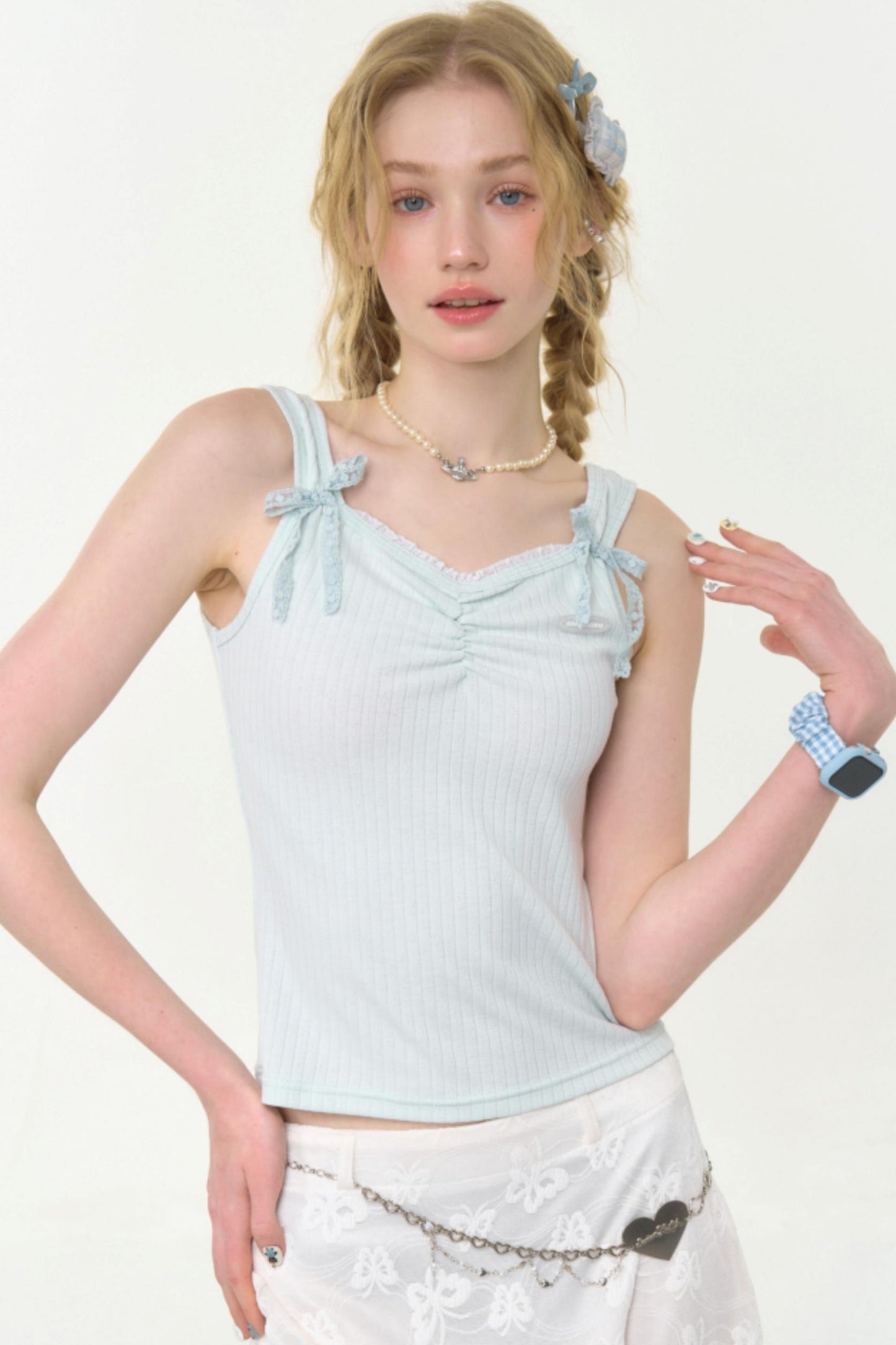 Retro Chic Bow Tank Top