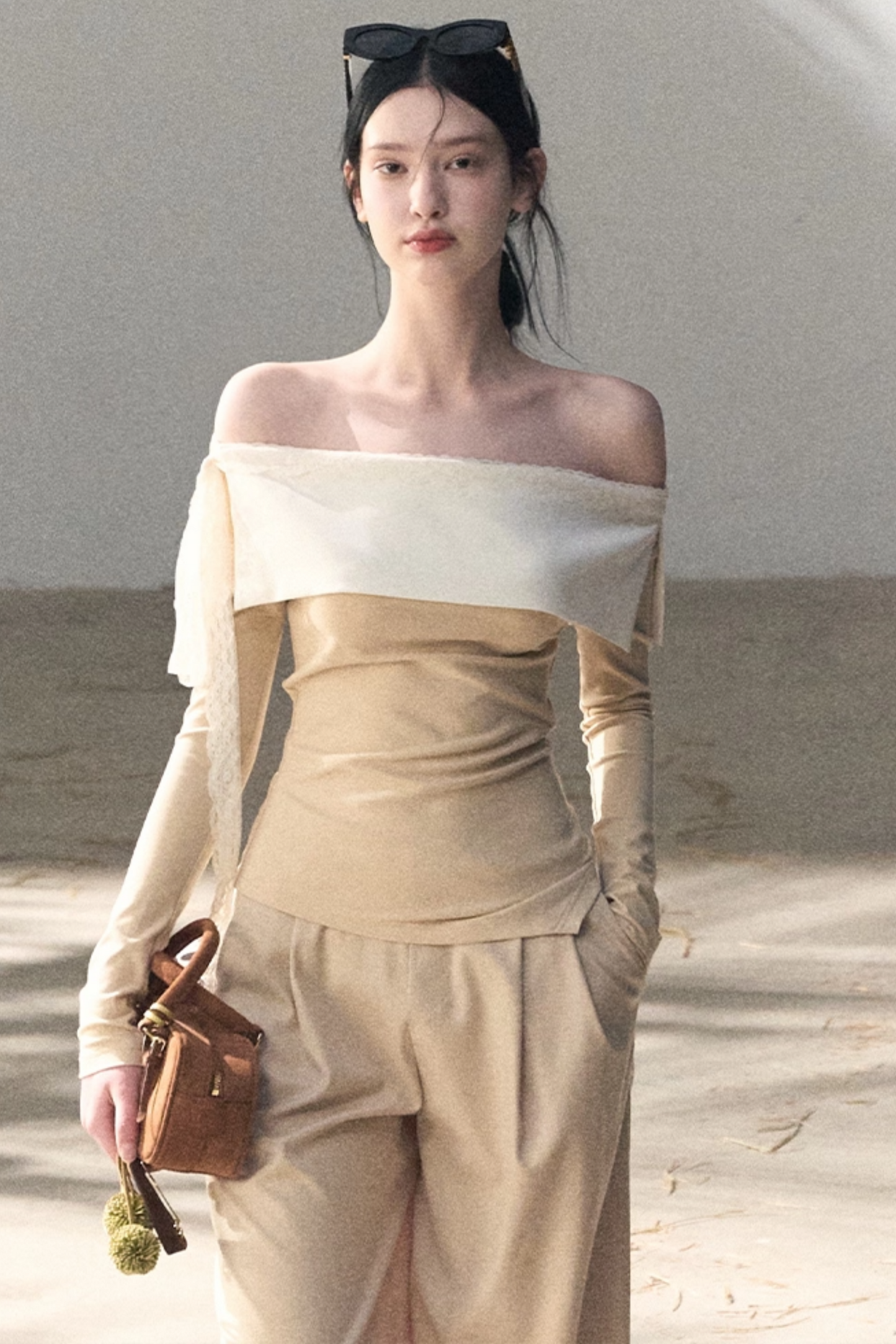 Sicilian Lace Knit Top Pants Set