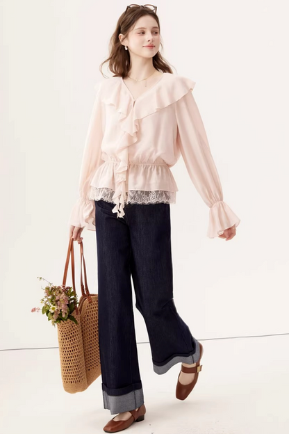 Tencel Ruffle Blouse