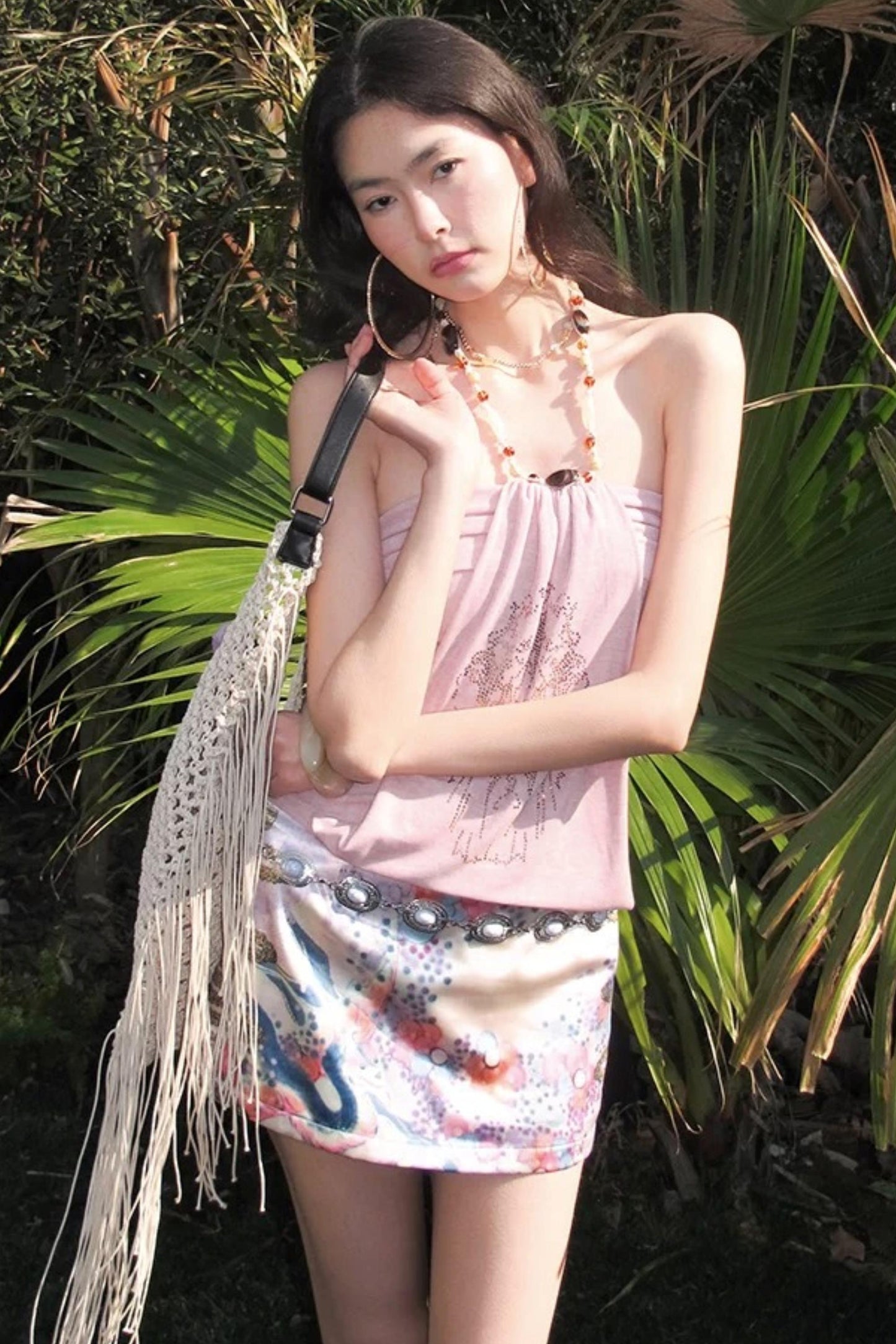 Shanhaijing Satin A-Line Skirt