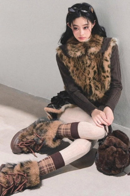 Eco-Friendly Fur Knit Coat