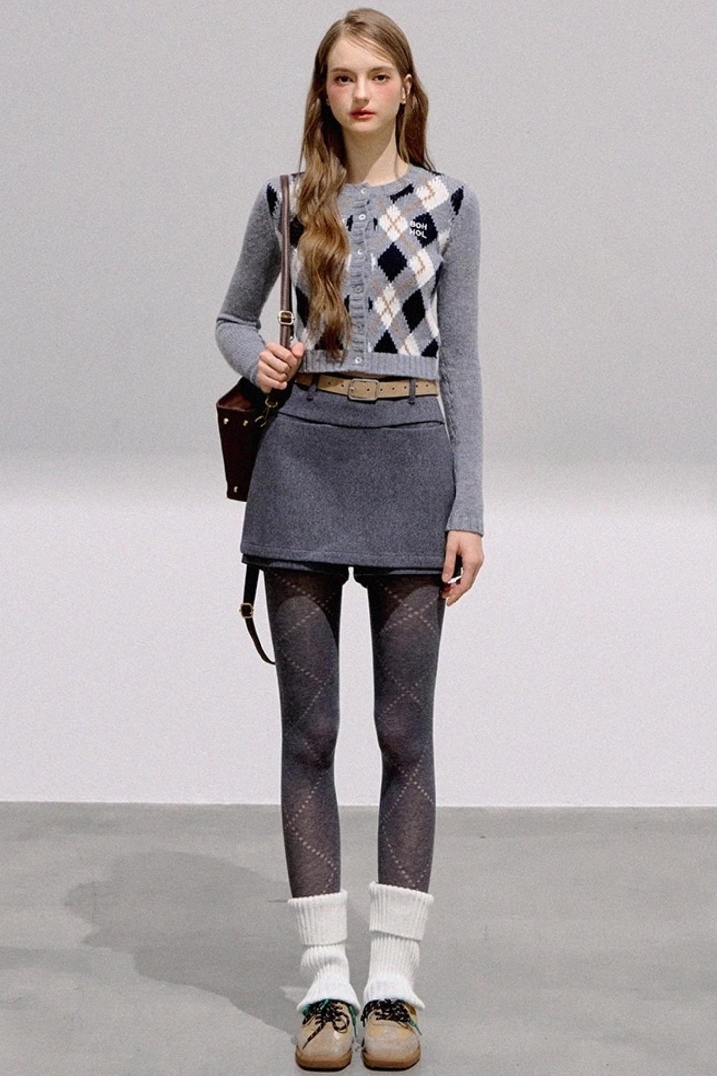 High-End Wool Tweed Skirt