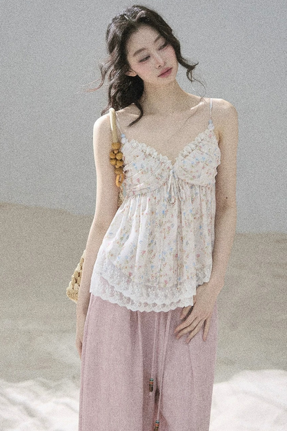 Summer Floral Lace Top