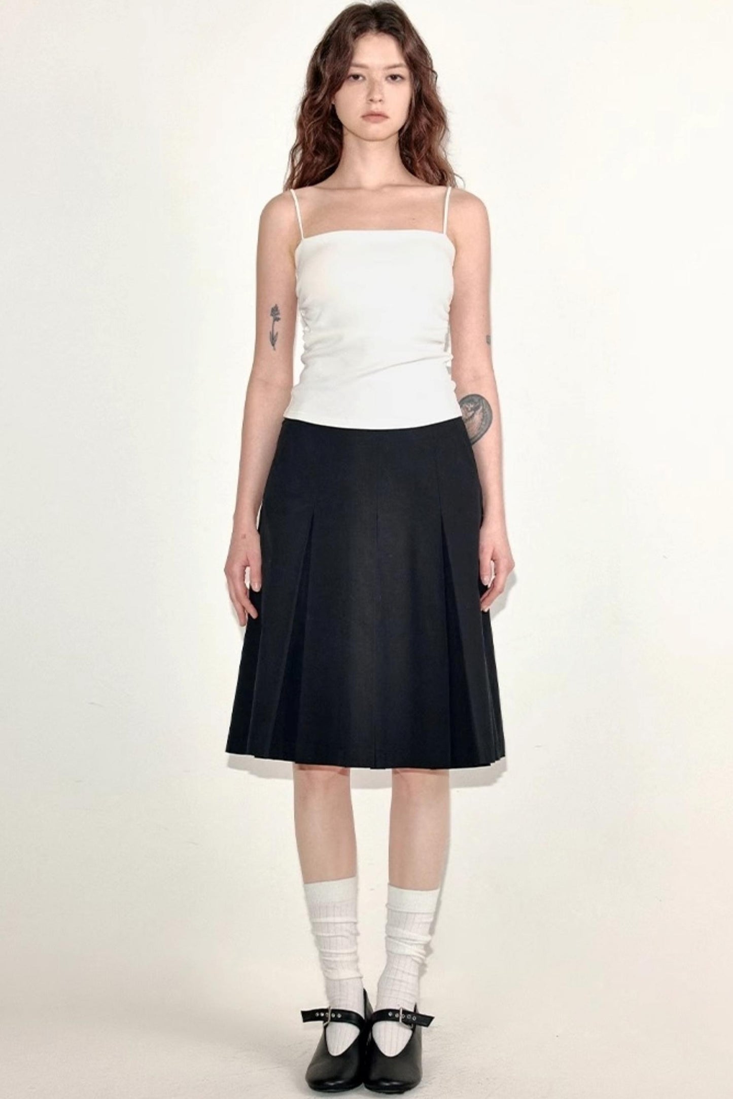 Pleated Cotton Camisole