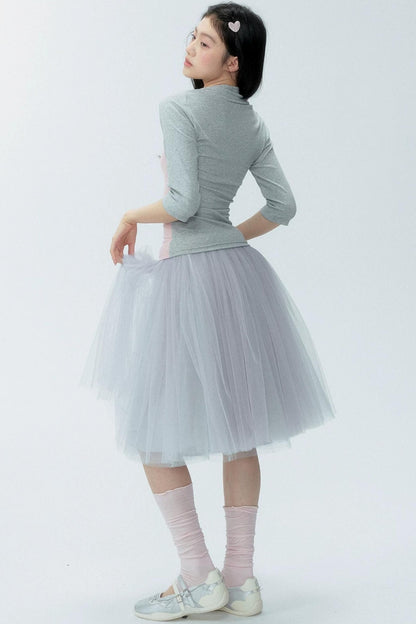 Completo con maglia in lyocell color block
