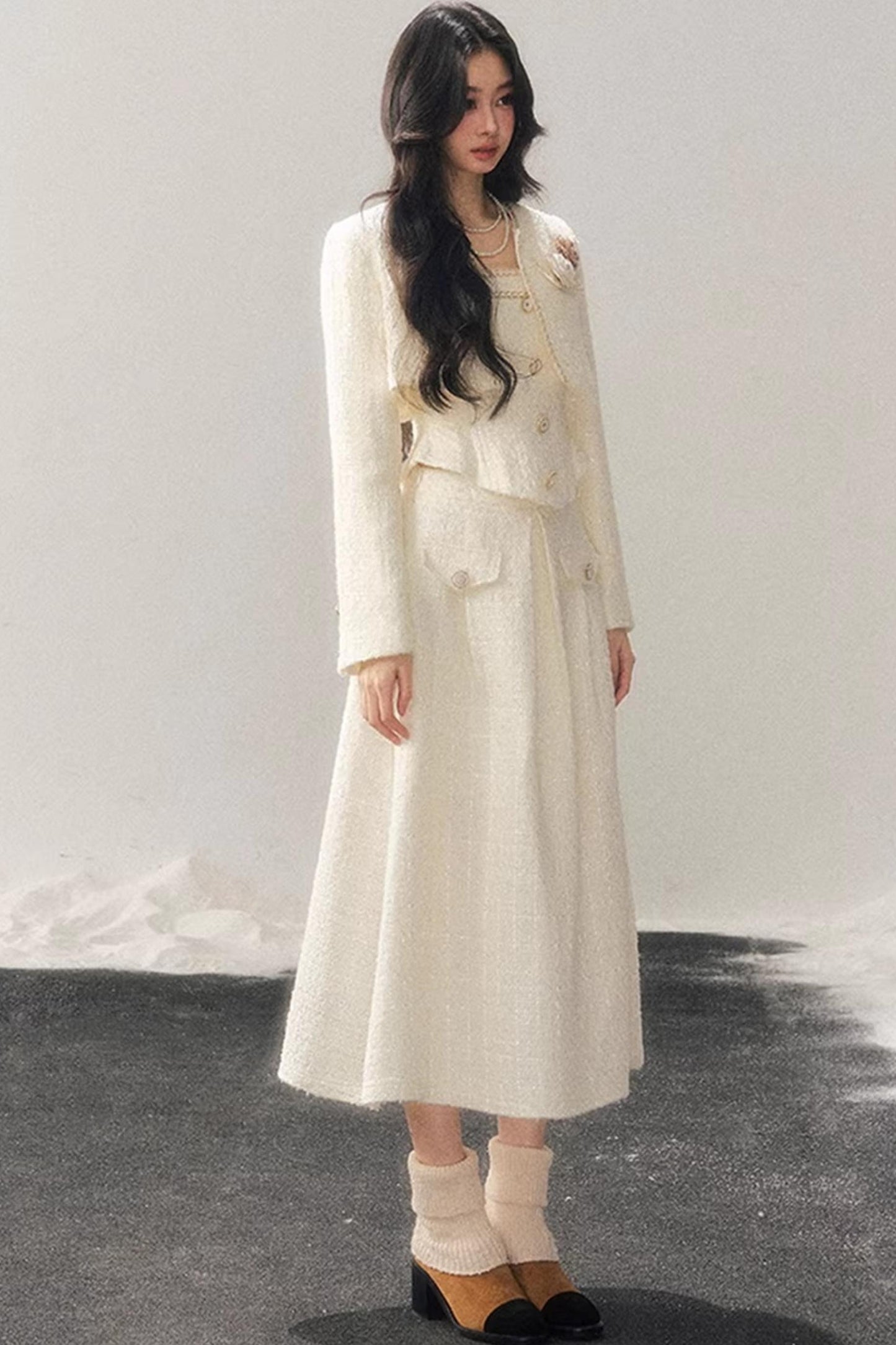 Chanel Wool Coat Skirt Set-Up