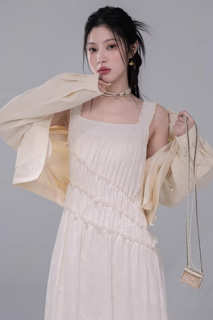 Floral Bud Lace Tank Dress